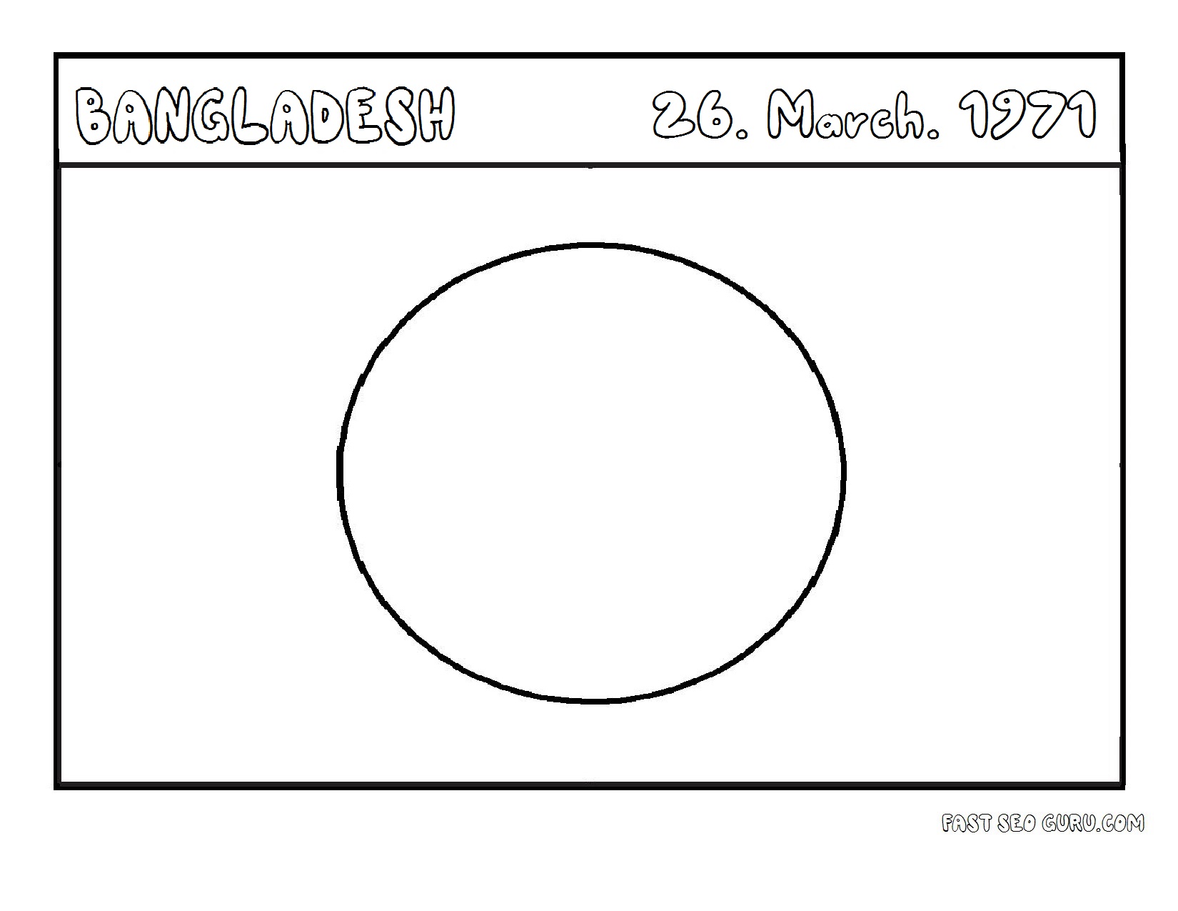 Flag of Bangladesh coloring page Free Printable Coloring Pages